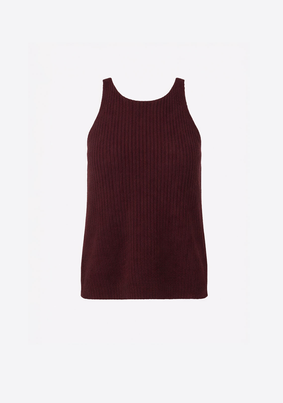 Layered Scoop Neck Knit Sweater Purple/Brown - Image 2