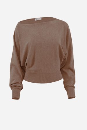 Boatneck Top Chocolate Brown