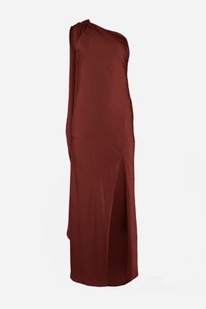 Ayse Long Scarf Dress Merlot