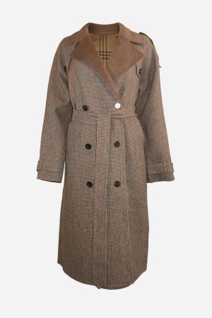 Lexi Plaid Coat Brown Multi