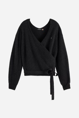 Fuzzy Wrap Cardigan Meteorite