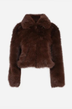 Cropped Faux Fur Jacket